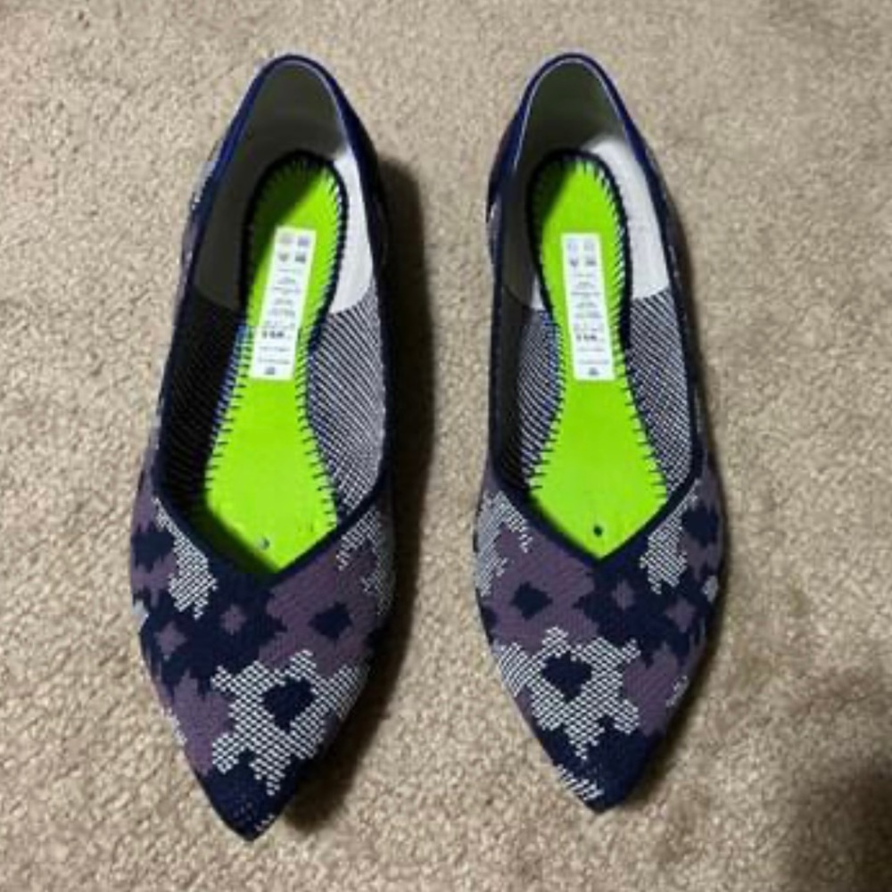 Rothys Violet Botanicamo Points Size 9.5 - image 1